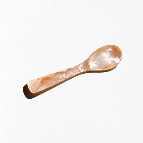 Caviar Spoon – Mother of Pearl (Cream Flower)