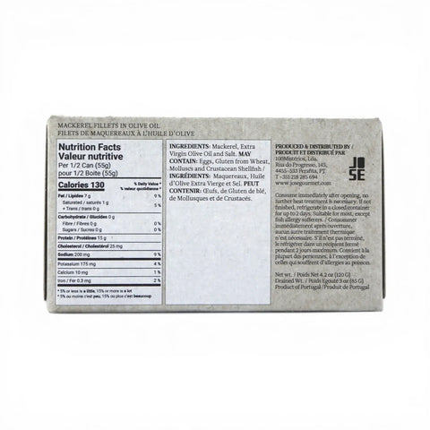 Mackerel Fillets in Extra Virgin Olive Oil