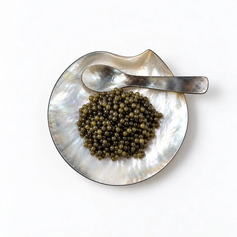 Caviar Serving Plate – Mother of Pearl (Tahiti Black)
