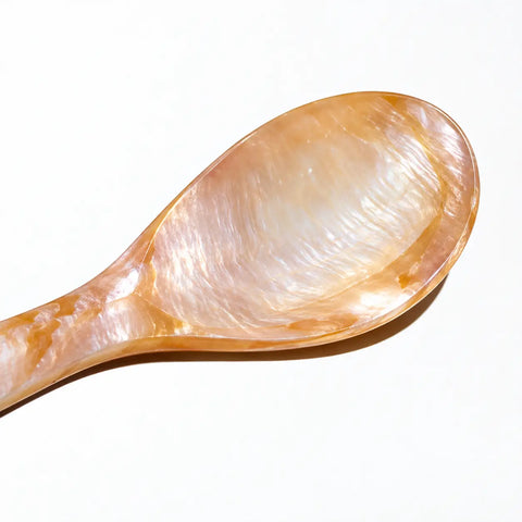 Caviar Spoon – Mother of Pearl (Cream Flower)